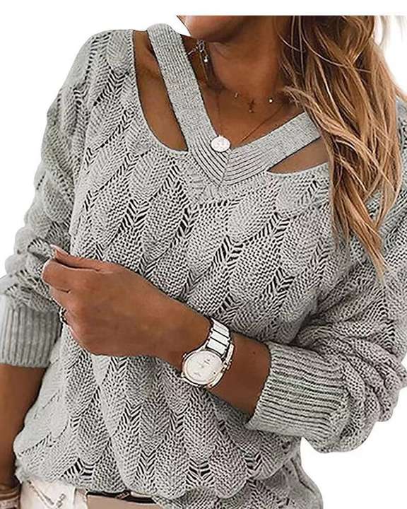 2024 Fashion Winter Fashion New Knitwear Off-The-Shoulder Sweater Women Tops Lady Clothing