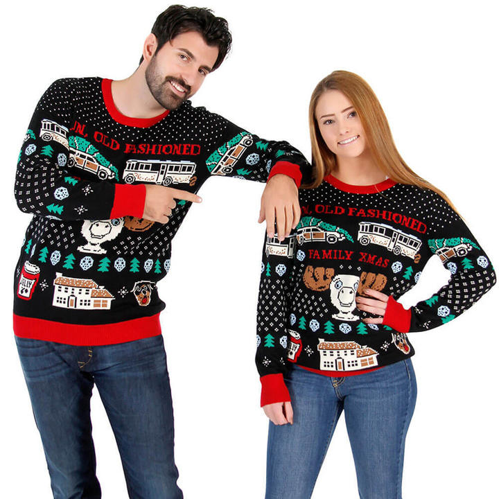 2024 Fashion Xmas Custom Jacquard Christmas Family Women Men Kids Sweater Couple Unisex Knitted Pullover Efficient Manufacturing Outlet