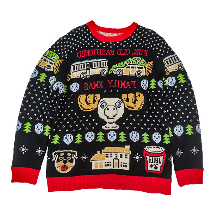 2024 Fashion Xmas Custom Jacquard Christmas Family Women Men Kids Sweater Couple Unisex Knitted Pullover Efficient Manufacturing Outlet