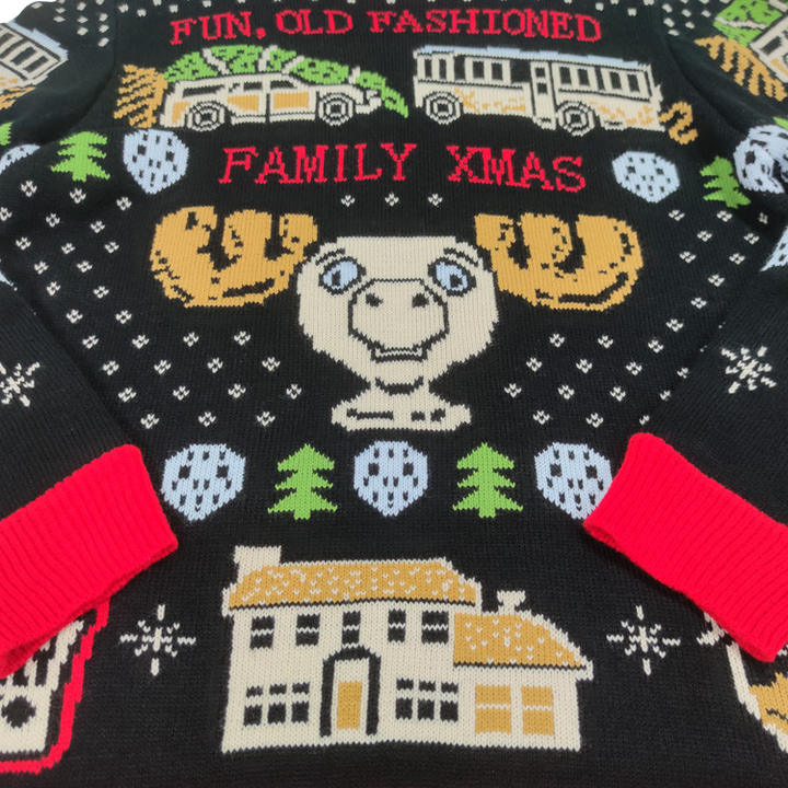 2024 Fashion Xmas Custom Jacquard Christmas Family Women Men Kids Sweater Couple Unisex Knitted Pullover Efficient Manufacturing Outlet