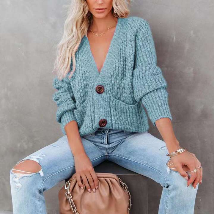 2024 Spring Soft Fashion Lady Loose Casual Twist Thick Thread Knit Long Women Cardigan Sweater Clothing