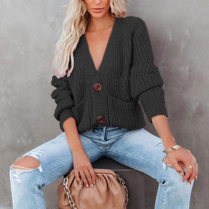 2024 Spring Soft Fashion Lady Loose Casual Twist Thick Thread Knit Long Women Cardigan Sweater Clothing