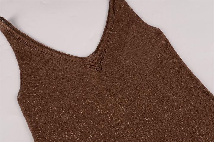 Wholesale Manufactory Spring Stylish Women's Sweaters Lady Knitted Vest Casual Wear Clothing Tank Top High-Quality Wholesale