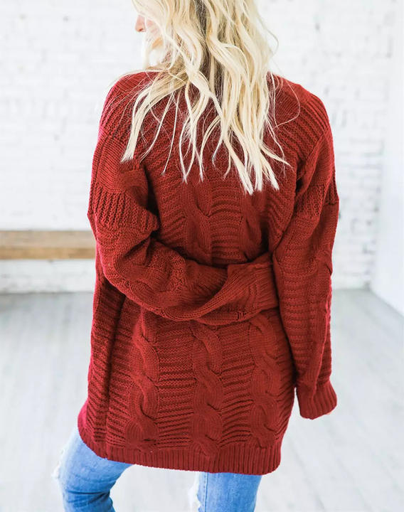 Winter Fashion 100% Acrylic Long Sleeve Loose Cardigan Long Knitted Streetwear Women Sweater Cardigan Manufacturing and Export