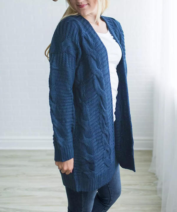 Winter Fashion 100% Acrylic Long Sleeve Loose Cardigan Long Knitted Streetwear Women Sweater Cardigan Manufacturing and Export