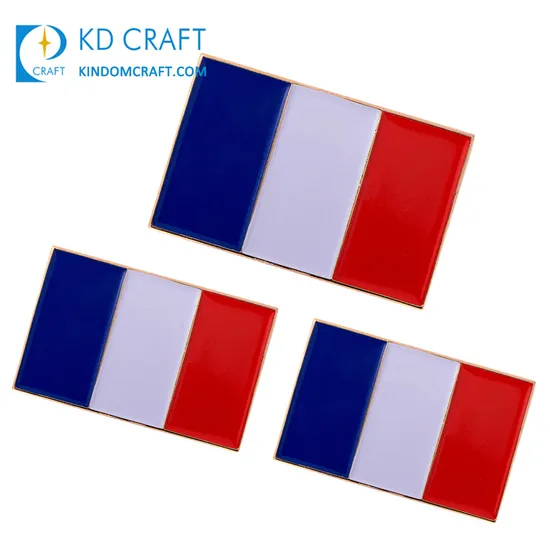 China Manufacturer Bulk Cheap Custom Metal Enamel Souvenir National Country France Kenya Kurdistan Scotland Korea Flag Lapel Pin for Sale