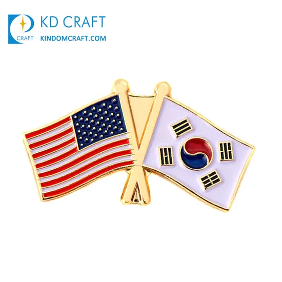 China Manufacturer Bulk Cheap Custom Metal Enamel Souvenir National Country France Kenya Kurdistan Scotland Korea Flag Lapel Pin for Sale