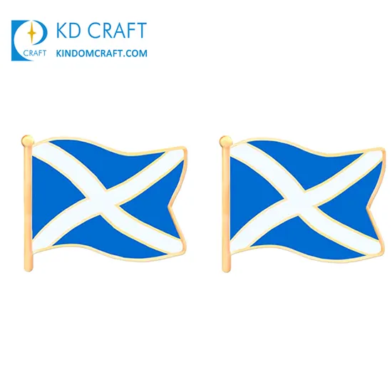 China Manufacturer Bulk Cheap Custom Metal Enamel Souvenir National Country France Kenya Kurdistan Scotland Korea Flag Lapel Pin for Sale