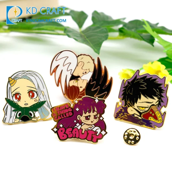 Custom Japan Japanese Kawaii Cartoon Character Lapel Pin Badge Metal Hard Enamel Anime Figure Demon Slayer Cute Girl Kawaii Nezuko Pin