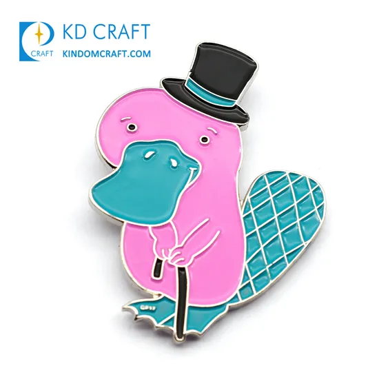 Custom Shaped Metal Promotion Funny Soft Enamel Party Lovely Cartoon Anime Lapel Badge Cute Animal Crossing Duck Pins for Sale