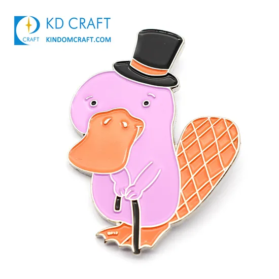 Custom Shaped Metal Promotion Funny Soft Enamel Party Lovely Cartoon Anime Lapel Badge Cute Animal Crossing Duck Pins for Sale