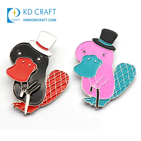 Custom Shaped Metal Promotion Funny Soft Enamel Party Lovely Cartoon Anime Lapel Badge Cute Animal Crossing Duck Pins for Sale