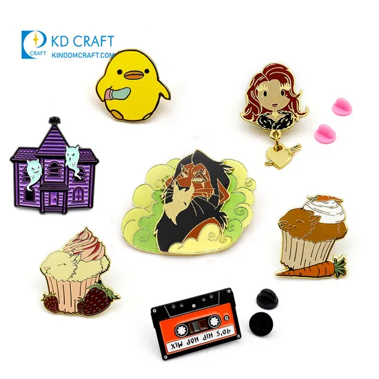 Fashion Design No Minimum Order Custom Made Metal Zinc Alloy Colorful Soft / Hard Enamel Anime Cute Cartoon Character Lapel Pin Badge