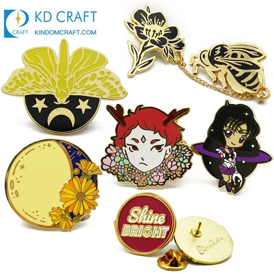 Fashion Design No Minimum Order Custom Made Metal Zinc Alloy Colorful Soft / Hard Enamel Anime Cute Cartoon Character Lapel Pin Badge