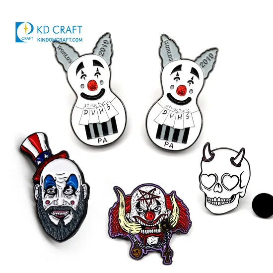 Wholesale Bulk Cheap Customized Metal Soft Hard Enamel Glitter Cute Cartoon Lapel Badge Logo Custom Hat Pin for Sale