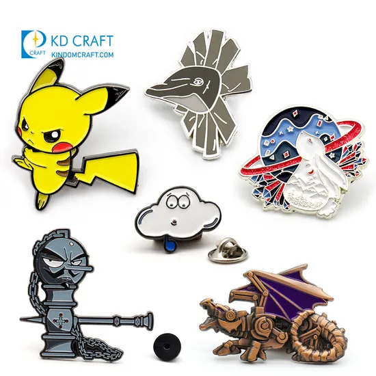 Wholesale Bulk Cheap Customized Metal Soft Hard Enamel Glitter Cute Cartoon Lapel Badge Logo Custom Hat Pin for Sale