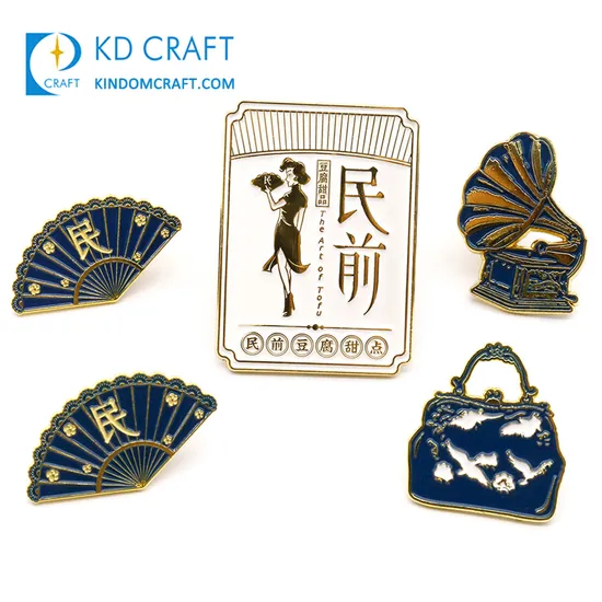 Wholesale Metal Colorful Hard Enamel Epoxy Puzzle Ribbon Shape Custom Awareness Autism Pin Badge