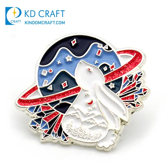 Wholesale Metal Colorful Hard Enamel Epoxy Puzzle Ribbon Shape Custom Awareness Autism Pin Badge