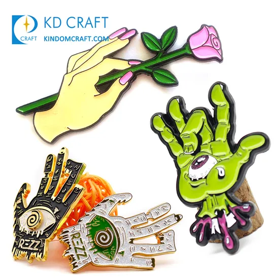 Wholesale Metal Colorful Hard Enamel Epoxy Puzzle Ribbon Shape Custom Awareness Autism Pin Badge