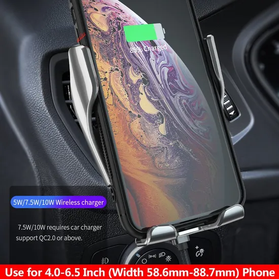 Automatic Clamping Car Wireless Charger for iPhone Xs 11 PRO Samsung Xiaomi Infrared Sensor Car Phone Holder Charger