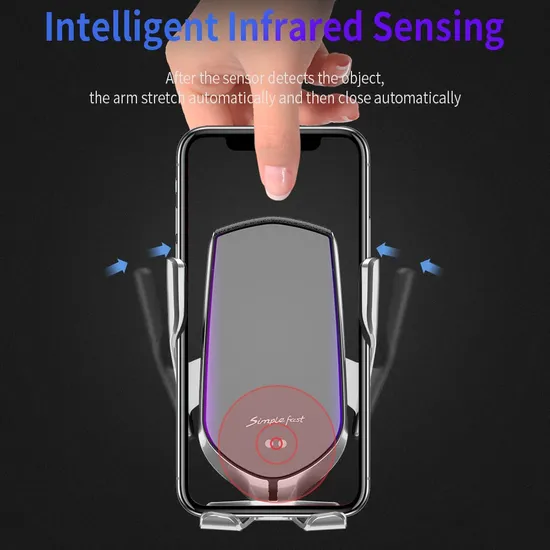 Automatic Clamping Car Wireless Charger for iPhone Xs 11 PRO Samsung Xiaomi Infrared Sensor Car Phone Holder Charger