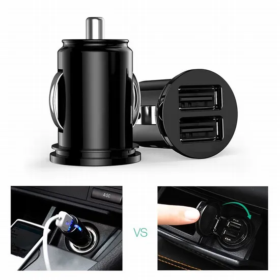 Factory Hot Selling 2 USB Output Ports Car USB Fast Charger