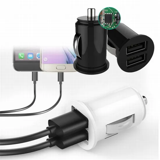 Factory Hot Selling 2 USB Output Ports Car USB Fast Charger