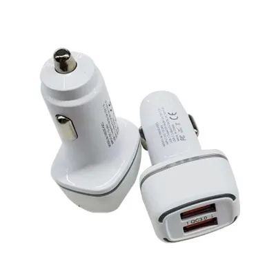 High Quality Qualcomm Dual Port USB 18W QC 3.0 Quick Fast USB Car Charger Adapter