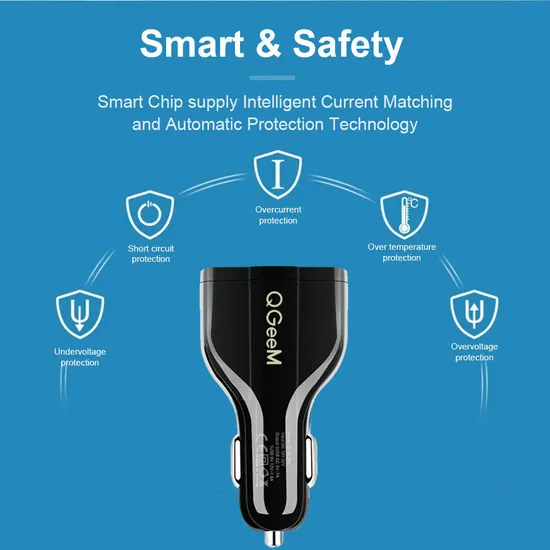 Real Factory QC 3.0 3 Port USB Fast Charging Car Charger for Mobile Phone