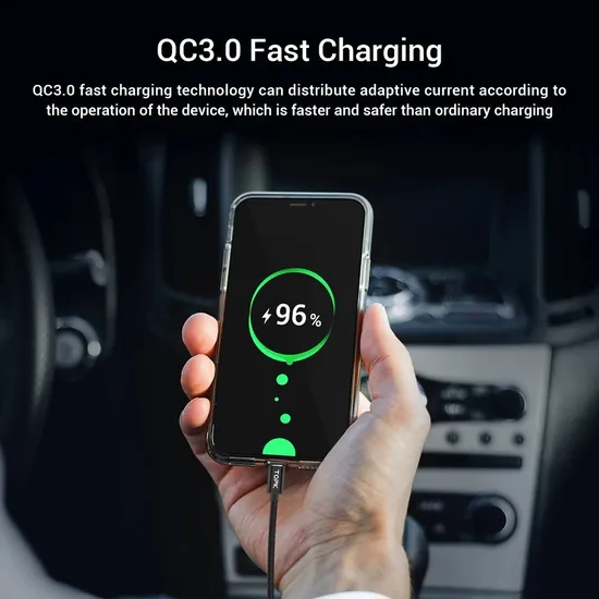 USB Car Charger Quick Charge 3.0 Dual USB Mobile Car Phone Charger with Bluetooth 5.0 FM Transmitter Handfree MP3 Card