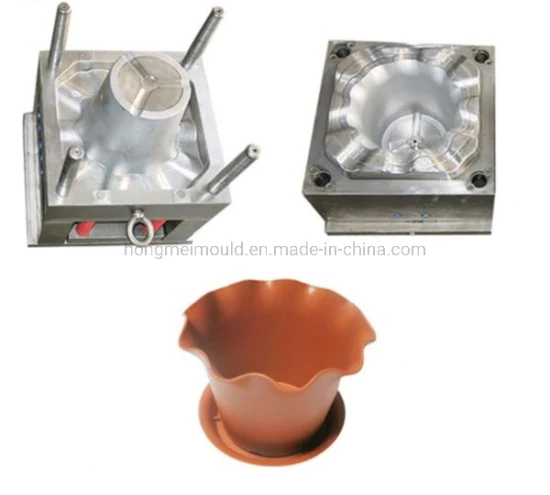 China Cheap PP Plastic Square / Rectangle Garden Flower Pot Injection Mold Maker