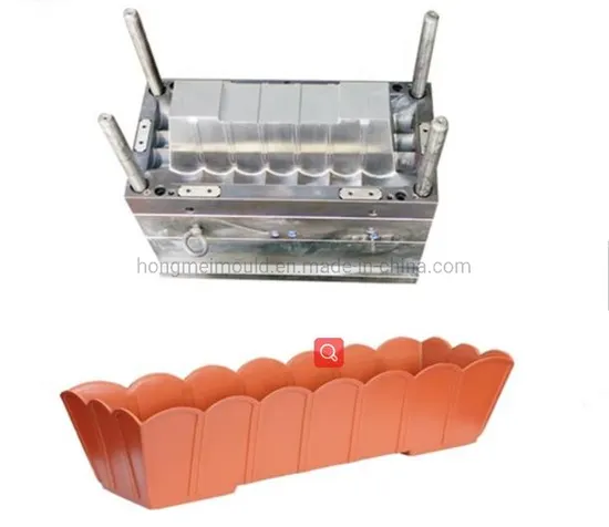 China Cheap PP Plastic Square / Rectangle Garden Flower Pot Injection Mold Maker