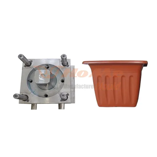 Hot Selling 2 Cavity Plastic Flower Pot Injection Mould in Door High Quality with Low Price