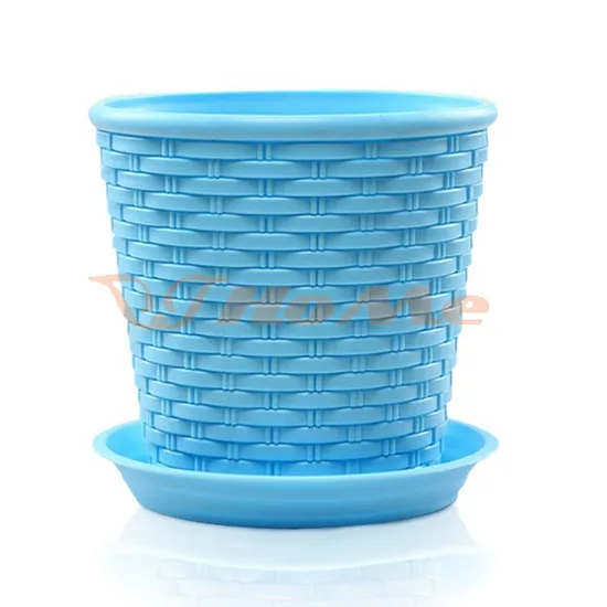 New Fashion Garden Planter Design Rattan Flower Pot Custom Plastic Injection Mould