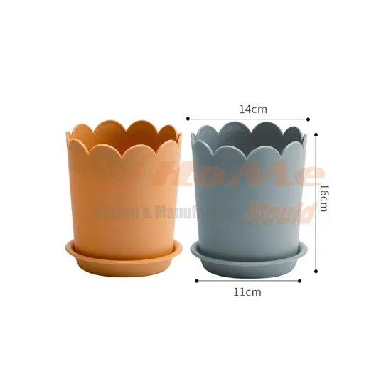 Plastic Injection Flowerpot Tray Mold Manufacturer Round Flower Pot Shelf Mould