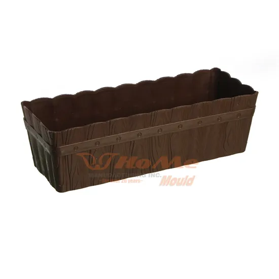 Plastic Thinwall Garden Plant Plastic PP Windowsill Planter Box Outdoor Rectangle Flower Pot Injection Mould