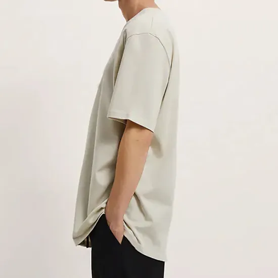 100% Cotton Men′s Oversized Dropper Shoulder Luxury Plain T Shirt Custom Printing