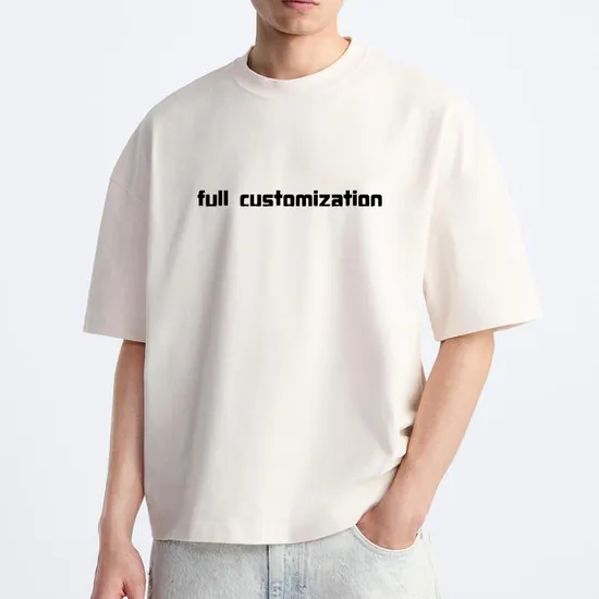 Custom Men′s Tshirt Oversized Heavyweight Cotton T Shirt for Men