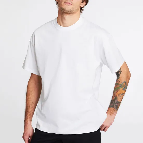 Men′s T-Shirt 100% Cotton Blank T Shirts High Quality Oversized Custom Logo Design Wholesale Drop Shoulder Blank Gym Fitness T Shirts for Men Stylish