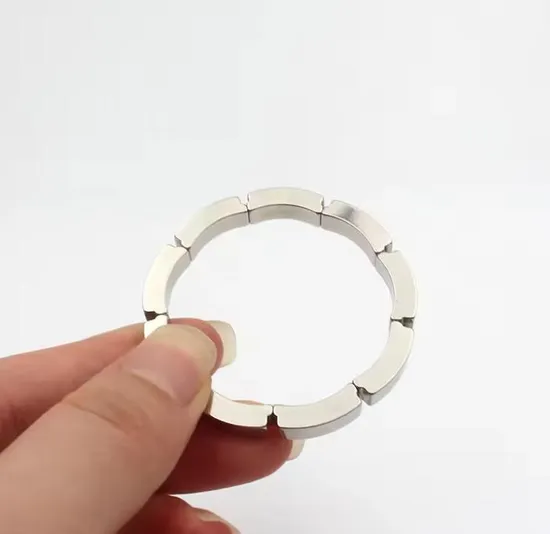 China Neodymium 6 Arc Segment Magnets Assemble to Circle