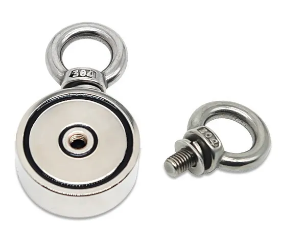 Super Strong NdFeB Fishing Magnet Neodymium Pot Magnet with Eyebolt