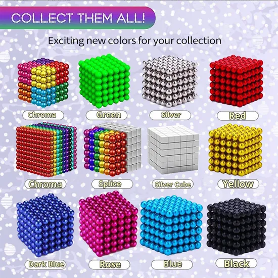 Color Magnetic Bucky Balls Hot Sale Big Bulk Color Neodymium Magnet Bucky Rainbow Magnetic Balls 33mm