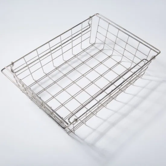 4 Tier Chrome Wire Shelving Unit with Slanted Shelves