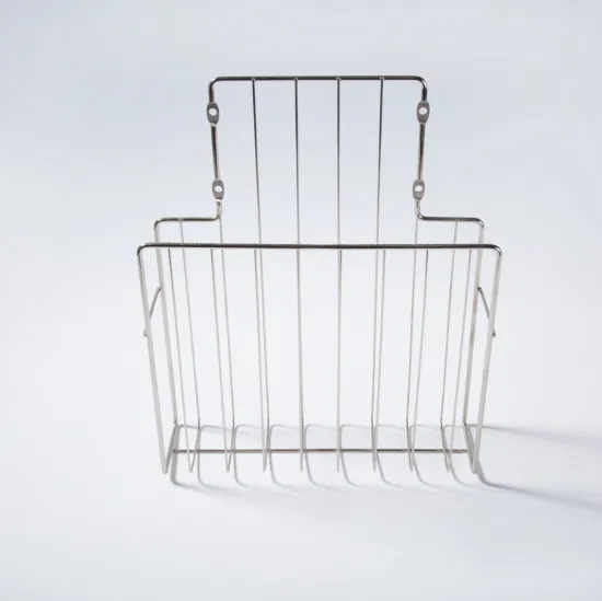 4 Tier Chrome Wire Shelving Unit with Slanted Shelves