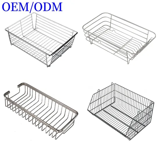 Custom Iron Metal Storage Basket Wire Storage Organizer Basket for Home