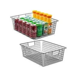 Home Kitchen Storage Organizer Metal Wire Storage Basket