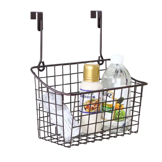 Kitchen Bathroom Multi-Functional Wall Hanging Large Capacity Metal Storage Basket