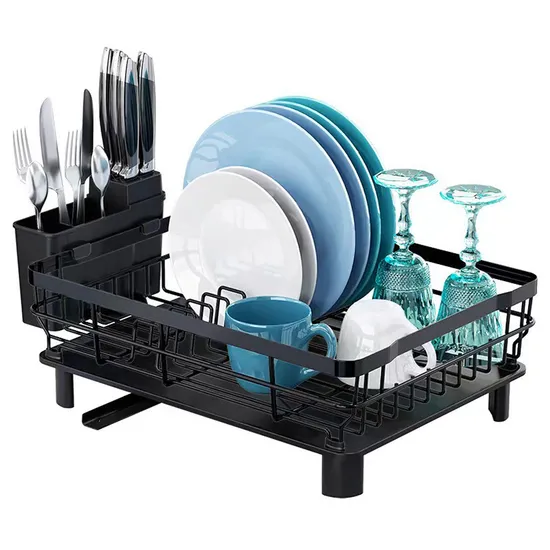 Kitchen Dish Drain Rack Household Countertop Dish Storage Rack Removable Sink Side Dish Storage Basket