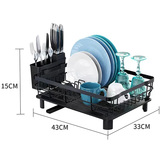 Kitchen Dish Drain Rack Household Countertop Dish Storage Rack Removable Sink Side Dish Storage Basket