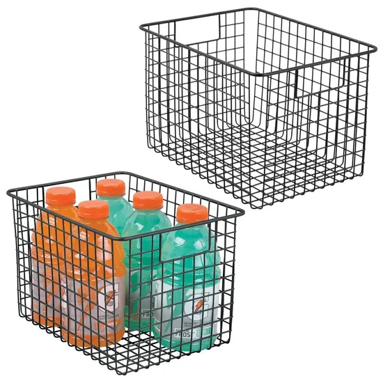 Metal Wire Supermarket Rectangular Wire Basket